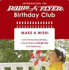 Radio Flyer Birthday Club