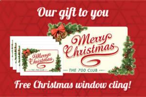 Merry Christmas Window Cling