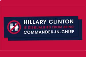FREE Hillary Clinton is Disqualified Bumper Sticker