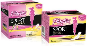Playtex Sport Pads, Liners and Combo Packs