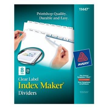 FREE Avery Index Maker Dividers Sample