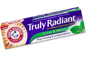 FREE Arm & Hammer Truly Radiant Clean & Fresh Toothpaste Sample