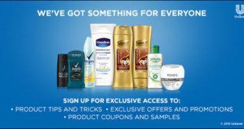 FREE Unilever Samples and Coupons